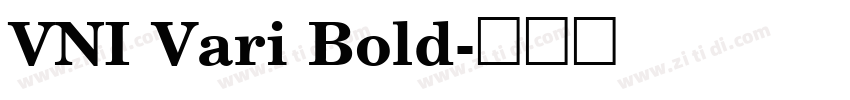 VNI Vari Bold字体转换